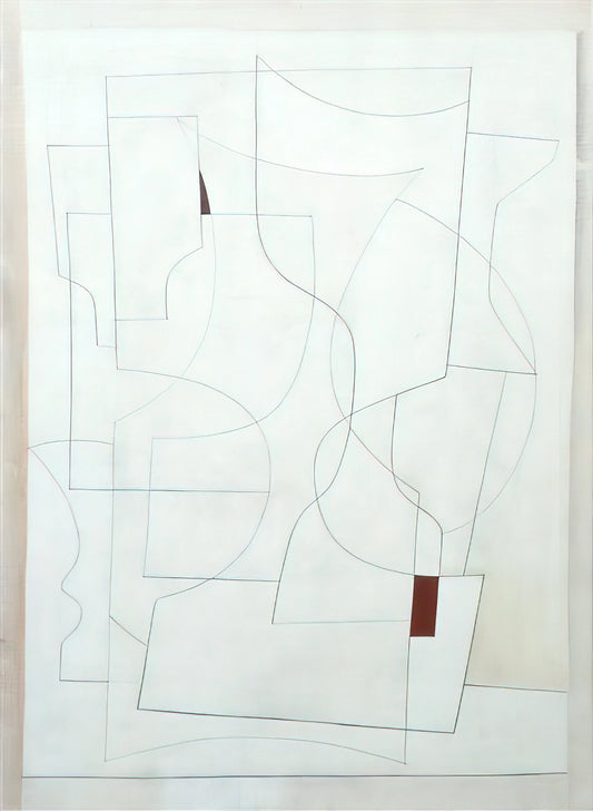 Ben Nicholson Line Drawings: The Art of Purity, Space, and Modernist Abstraction - July 27-53 ivory - 1953 by Ben Nicholson