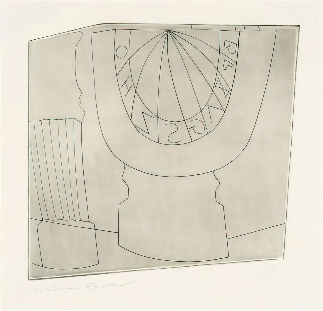 Ben Nicholson at Pallant House: A Modernist Master's Legacy in Print - Turkish sundial  column - 1967 by Ben Nicholson