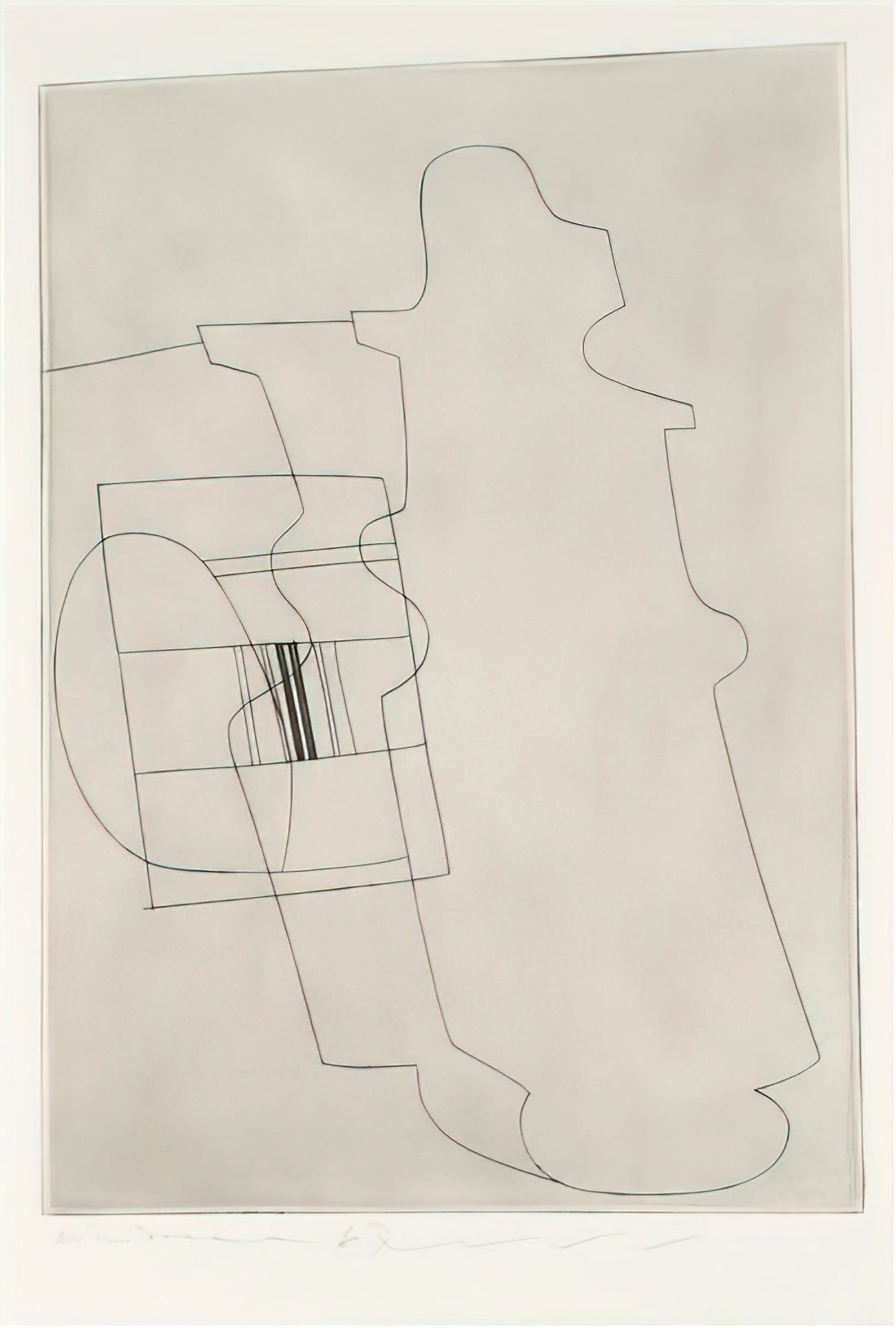 Ben Nicholson from the Studio: The Abstract Pioneer's Creative Sanctuary - Glass topped bottle - 1967 by Ben Nicholson