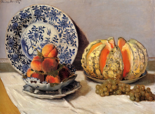Blanche Hoschedé Monet: The Overlooked Artist of the Monet Family Circle - Still Life with Melon by claude monet