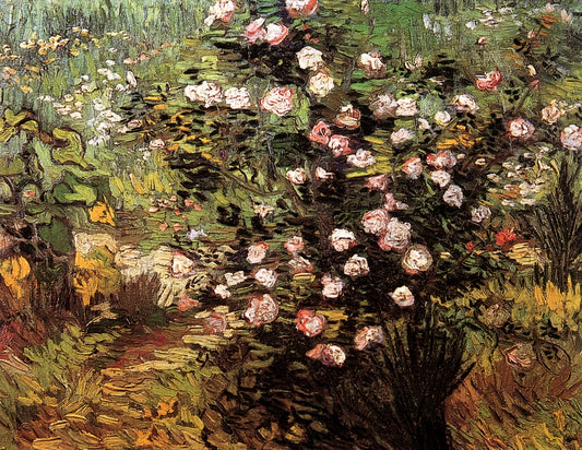 Blossoming Chestnut Tree Van Gogh: A Masterpiece of Post-Impressionist Spring - Rosebush in Blossom by Vincent van Gogh