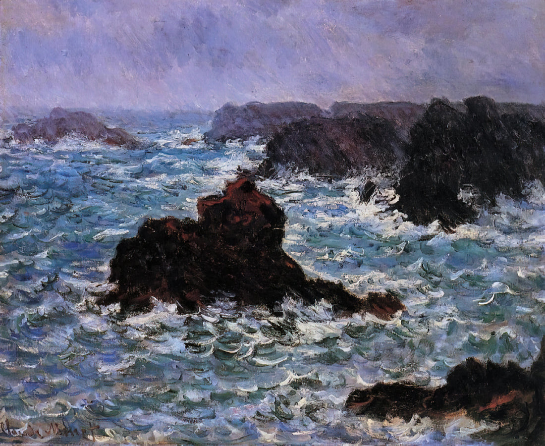 Boulevard des Capucines by Claude Monet: A Revolutionary Impressionist Masterpiece - Belle-Ile, Rain Effect by claude monet