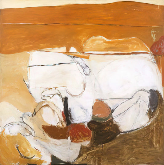 Brett Whiteley Framed Canvas Print: A Collector's Guide to Iconic Australian Art - Untitled Warm Painting - 1961 by Brett Whiteley