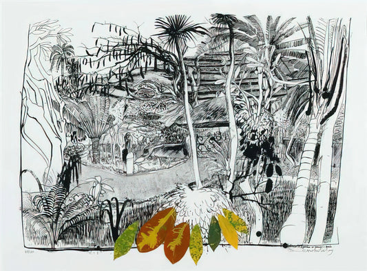 Brett Whiteley Images: Exploring the Visionary Art of Australia's Iconic Painter - The Garden in Sanur - Bali - 1980 by Brett Whiteley