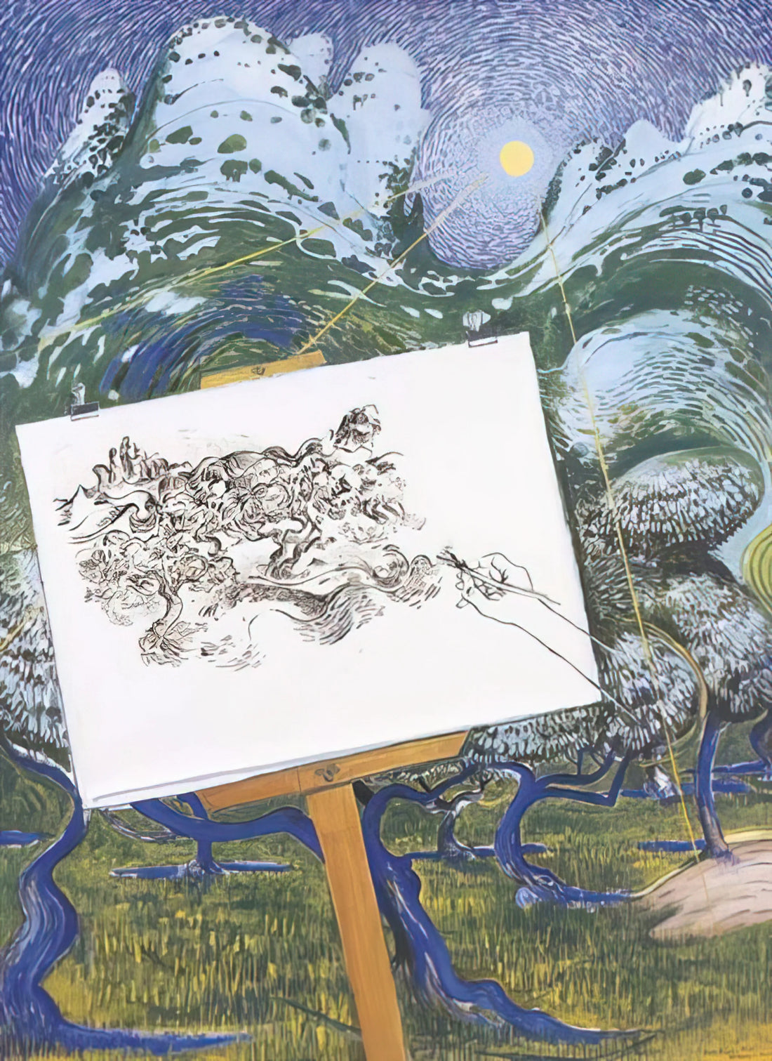 Brett Whiteley Prints on Canvas: A Collector's Guide to the Australian Master's Legacy - St-Remy de Provence - 1983 by Brett Whiteley