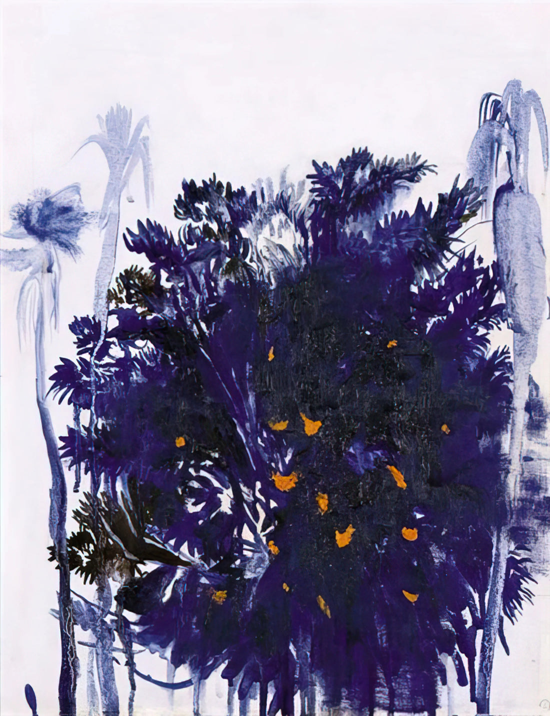 Brett Whiteley: The Australian Artist Who Redefined Modern Art with Sensual Lines and Urban Poetry - Moreton Bay Fig and Palm Trees - figurative by Brett Whiteley