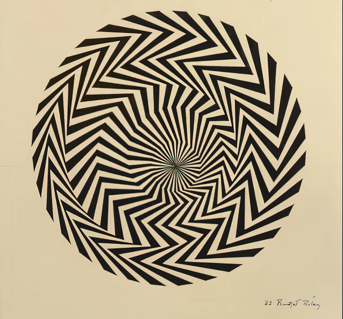 Bridget Riley Line Art: The Hypnotic Geometry of Op Art Mastery - BLAZE STUDY 1962 by Bridget Riley