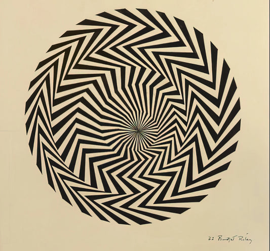 Bridget Riley Nataraja Print: Op Art Meets Sacred Geometry - BLAZE STUDY 1962 by Bridget Riley