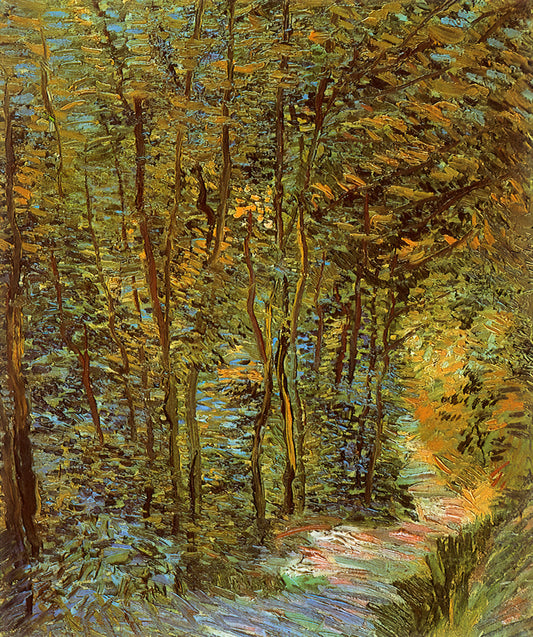 Café Terrace at Night Framed: A Collector's Guide to Van Gogh's Masterpiece - Path in the Woods by Vincent van Gogh