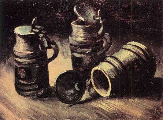 Café Terrace at Night Poster: A Guide to Van Gogh's Iconic Nocturne - Beer Tankards by Vincent van Gogh