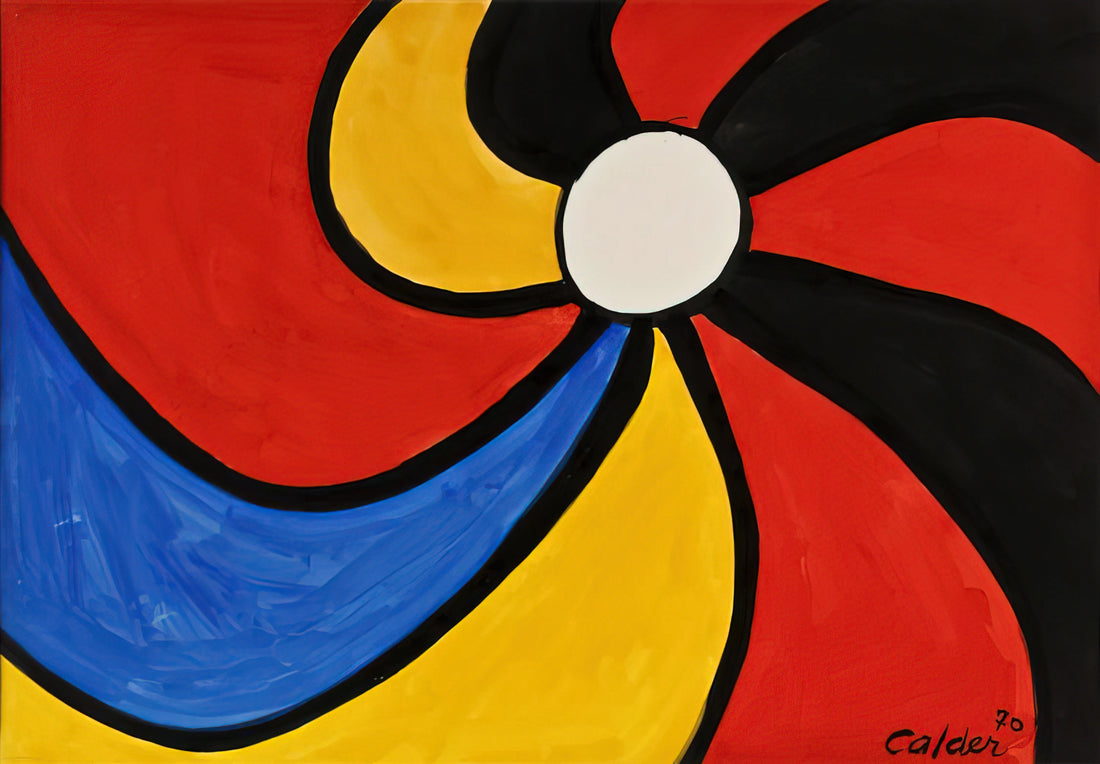 Calder Galerie Maeght Poster: A Collector's Guide to Alexander Calder's Iconic Gallery Art - THE BIG WHEEL 1970 by Alexander Calder