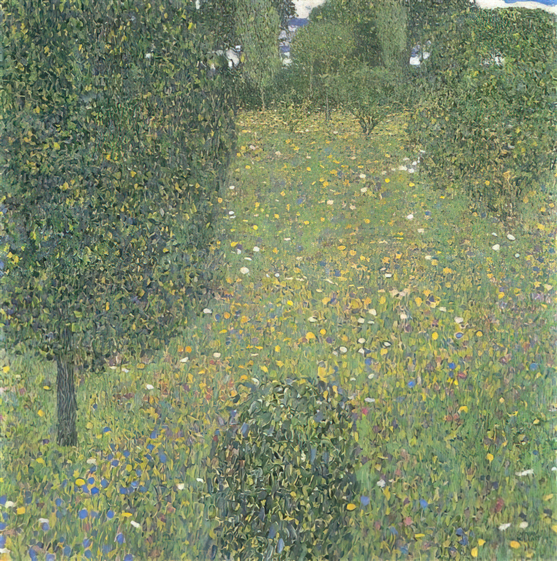 Celia Hempton: The Artist's Journey Through Color and Form - LANDSCAPE GARDEN MEADOW IN FLOWER by Gustav Klimt