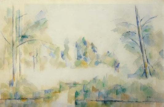 Cezanne Exhibition Poster: A Collector's Guide to Iconic Art Prints - Trees by the Water by Paul Cézanne