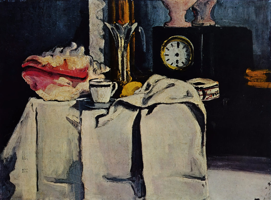 Cezanne Portraits: Unraveling the Master of Modern Form - The Black Marble Clock by Paul Cézanne