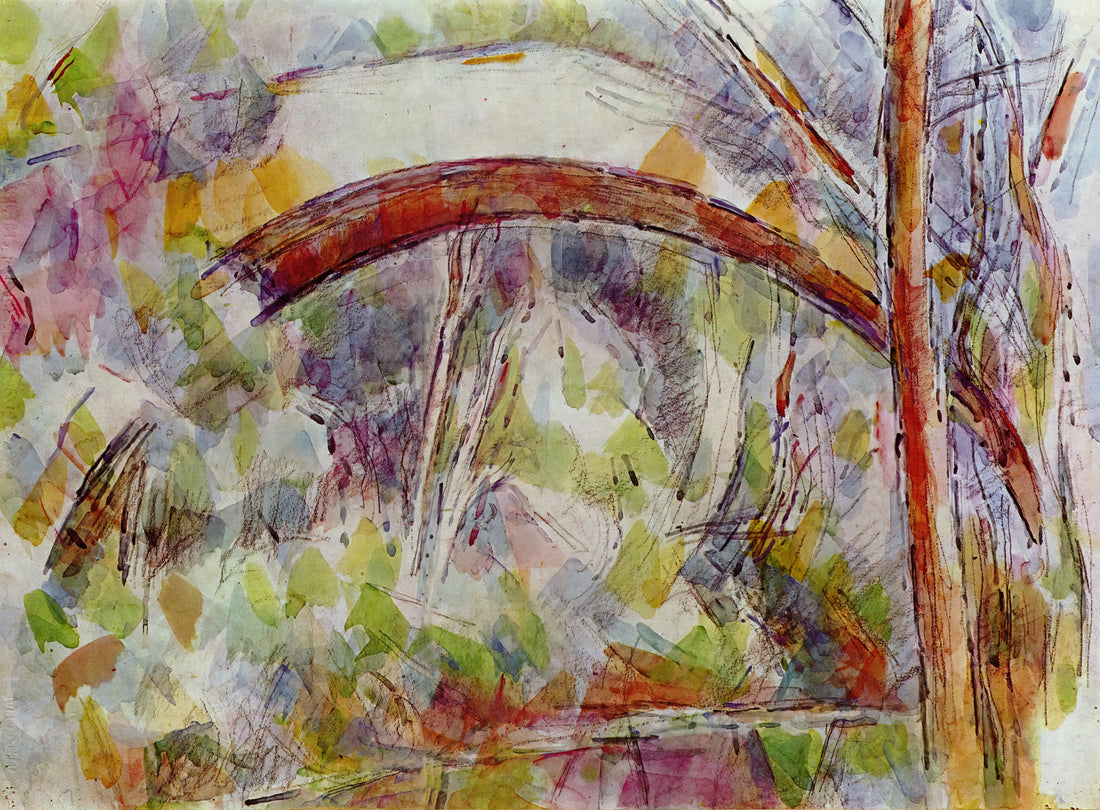 Cézanne's Mont Sainte-Victoire Paintings: The Birth of Modern Art - River at the bridge of the three sources by Paul Cézanne