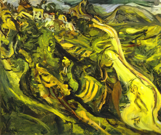 Chaim Soutine Brushed Aluminum Print: The Ultimate Guide to Collecting His Expressionist Masterpieces - ROAD AT CAGNES by Chaim Soutine