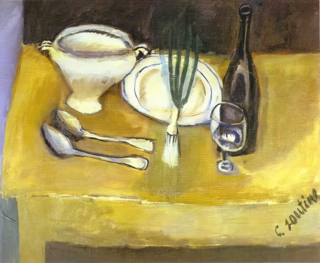 Chaim Soutine Reproduction: A Guide to Museum-Quality Art Prints - STILL LIFE WITH SOUP TUREEN by Chaim Soutine