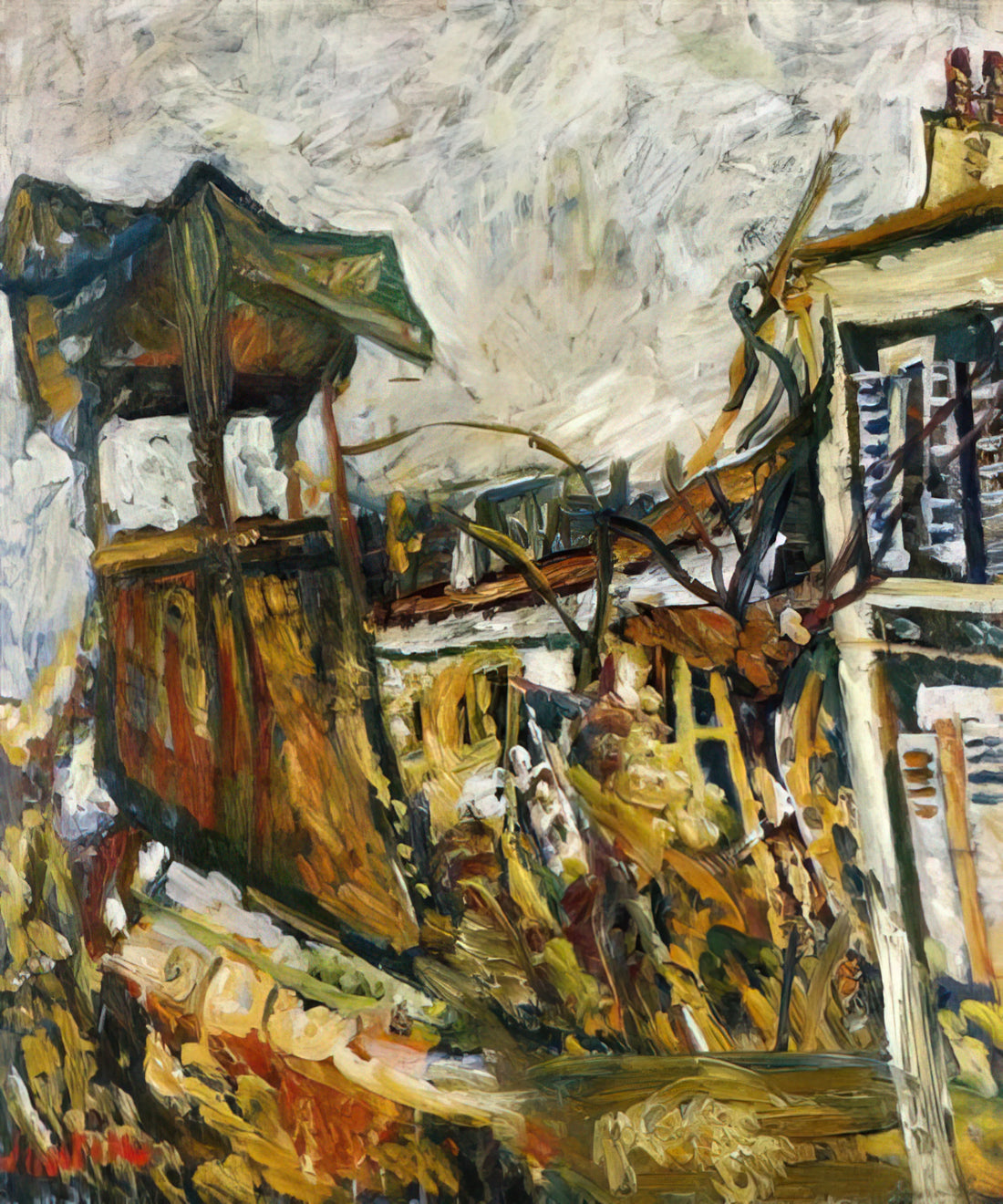 Chaim Soutine Reproductions: Capturing the Tormented Genius in Museum-Quality Prints - PARISIAN SUBURB by Chaim Soutine