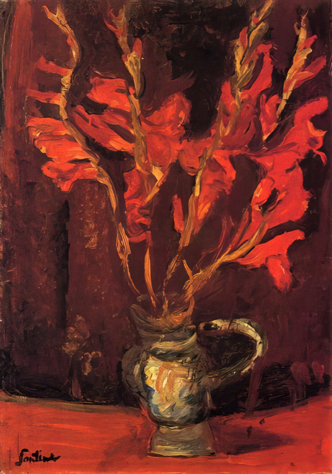 Chaim Soutine at the Barnes Foundation: A Deep Dive into the Artist's Turbulent Vision - GLADIOLI 1919 by Chaim Soutine