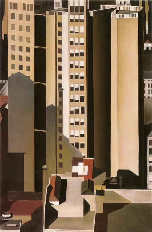 Charles Sheeler Drawings: Precision, Industry, and the American Modernist Vision - Skyscrapers - 1922 by Charles Sheeler