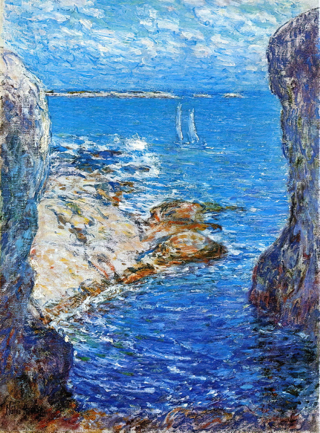 Childe Hassam's Rainy Day: An American Impressionist's Mastery of Atmosphere and Light - An Isles of Shoals Day by Childe Hassam