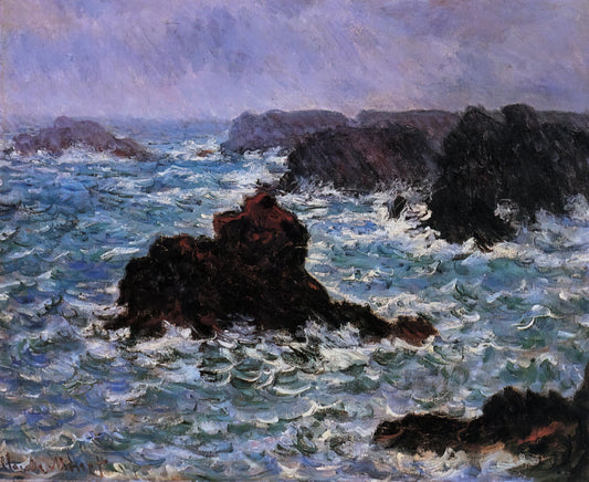 Claude Monet Art Prints: Bringing Impressionist Masterpieces to Your Home - Belle-Ile, Rain Effect by claude monet