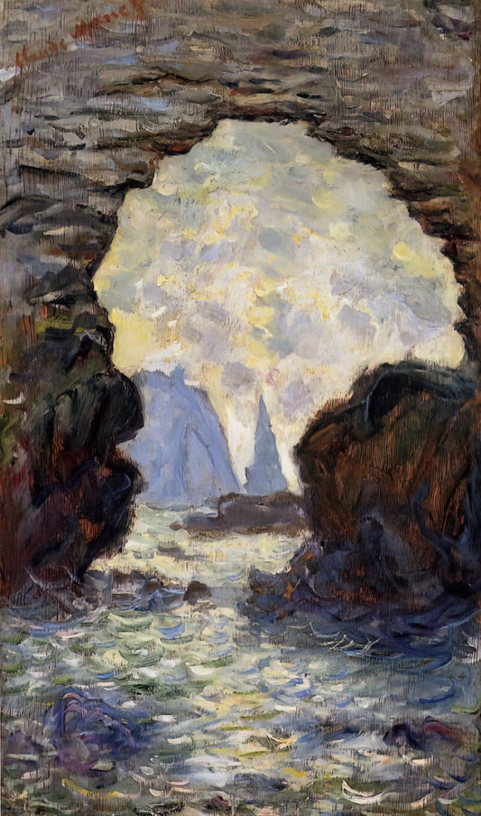 Claude Monet Canvas: The Ultimate Guide to Impressionist Masterpieces for Your Collection - The Rock Needle Seen through the Porte d'Aumont by claude monet