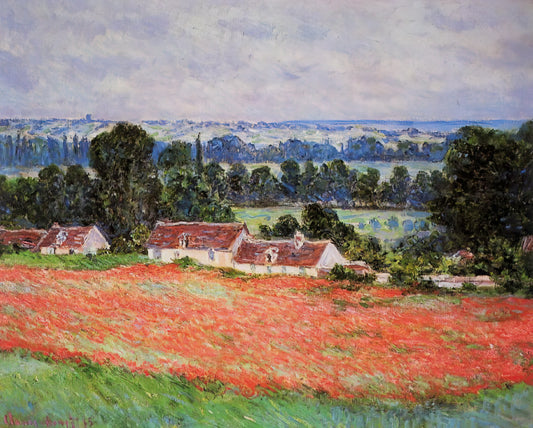 Claude Monet Oil on Canvas: The Revolutionary Technique Behind Impressionism's Masterpieces - Poppy Field at Giverny by claude monet