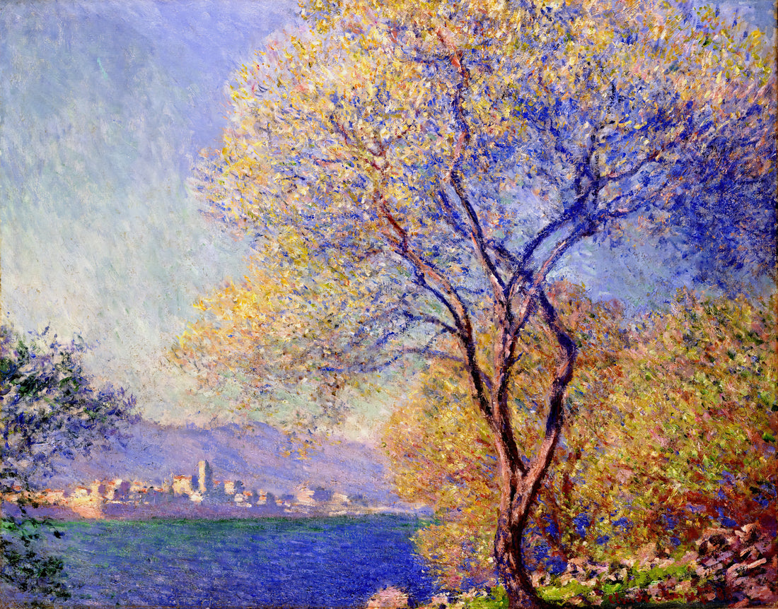 Claude Monet Poster Prints: Bringing Impressionist Light into Your Space - Antibes Seen from the Salis Gardens 01 by claude monet