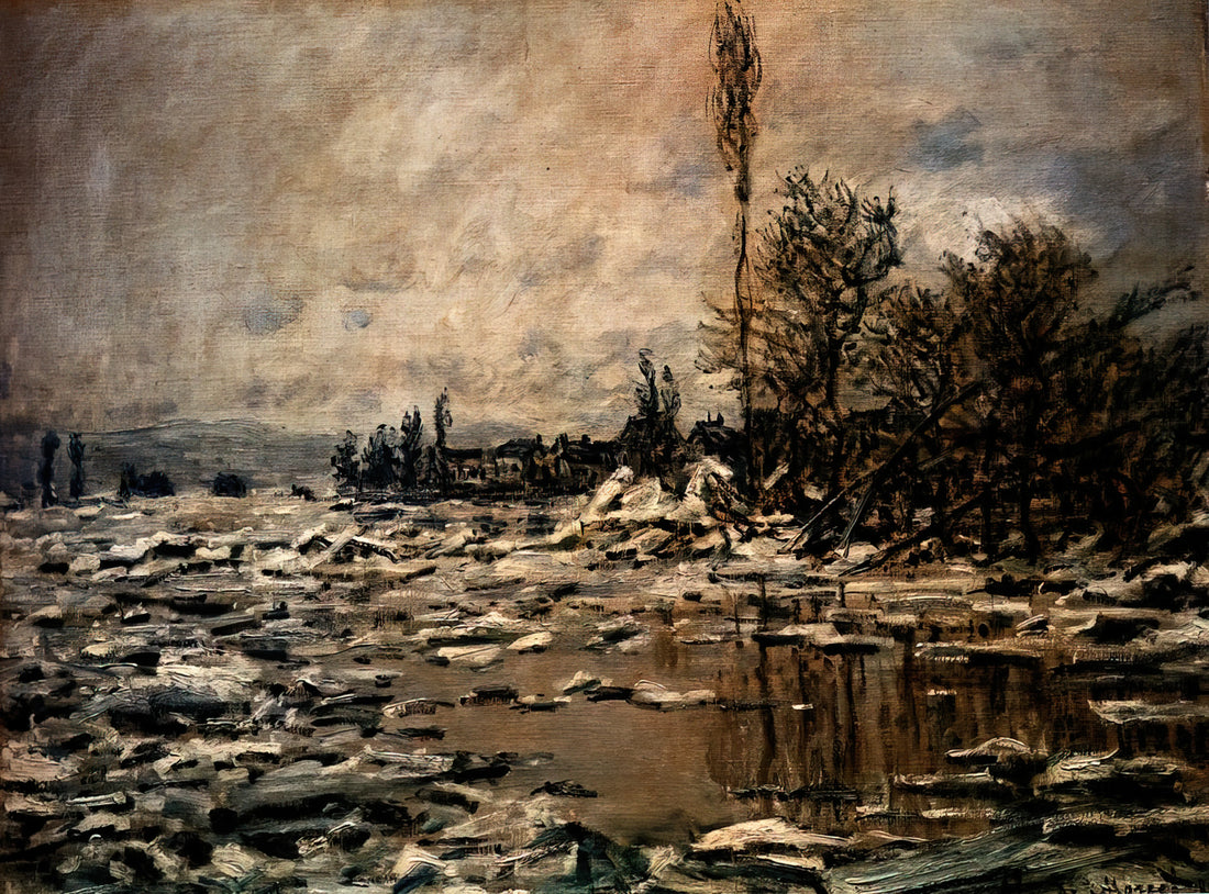 Claude Monet Poster Prints: Bringing Impressionist Masterpieces to Your Space - The Break-up of the Ice by claude monet