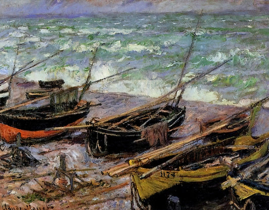 Claude Monet Posters: Capturing Impressionism's Light for Your Space - Fishing Boats by claude monet