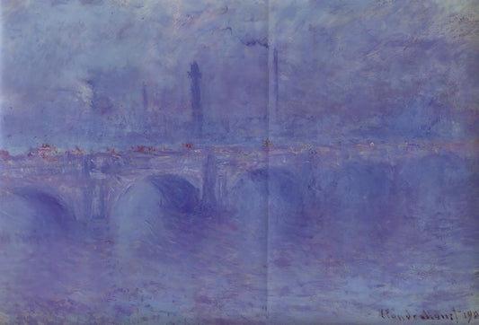 Claude Monet Twilight Venice: A Masterpiece of Impressionist Atmosphere - Waterloo Bridge, Effect of Fog by claude monet