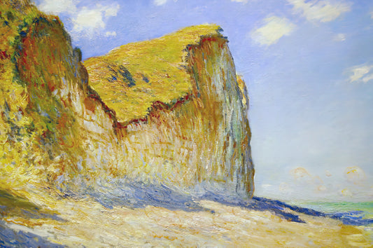 Claude Monet Winter Paintings: The Impressionist's Frosty Masterpieces - Cliffs near Pourville by claude monet
