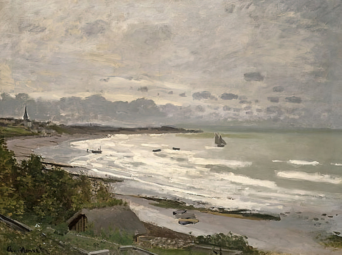 Claude Monet and Pierre-Auguste Renoir: The Impressionist Partnership That Redefined Modern Art - The Beach at Saint-Adresse by claude monet