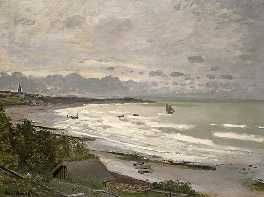 Claude Monet and Pierre-Auguste Renoir: The Impressionist Partnership That Redefined Modern Art - The Beach at Saint-Adresse by claude monet