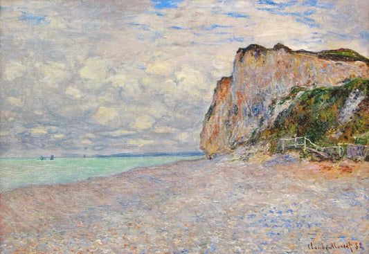 Claude Monet: The Master of Light, Water, and Impressionist Vision - Cliffs near Dieppe by claude monet