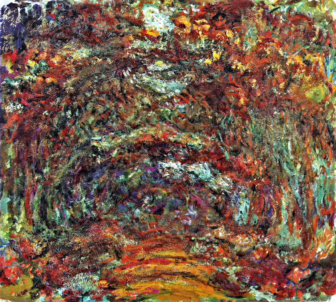 Claude Monet: The Water Lilies Painter Who Transformed Modern Art - The Rose Path, Giverny by claude monet