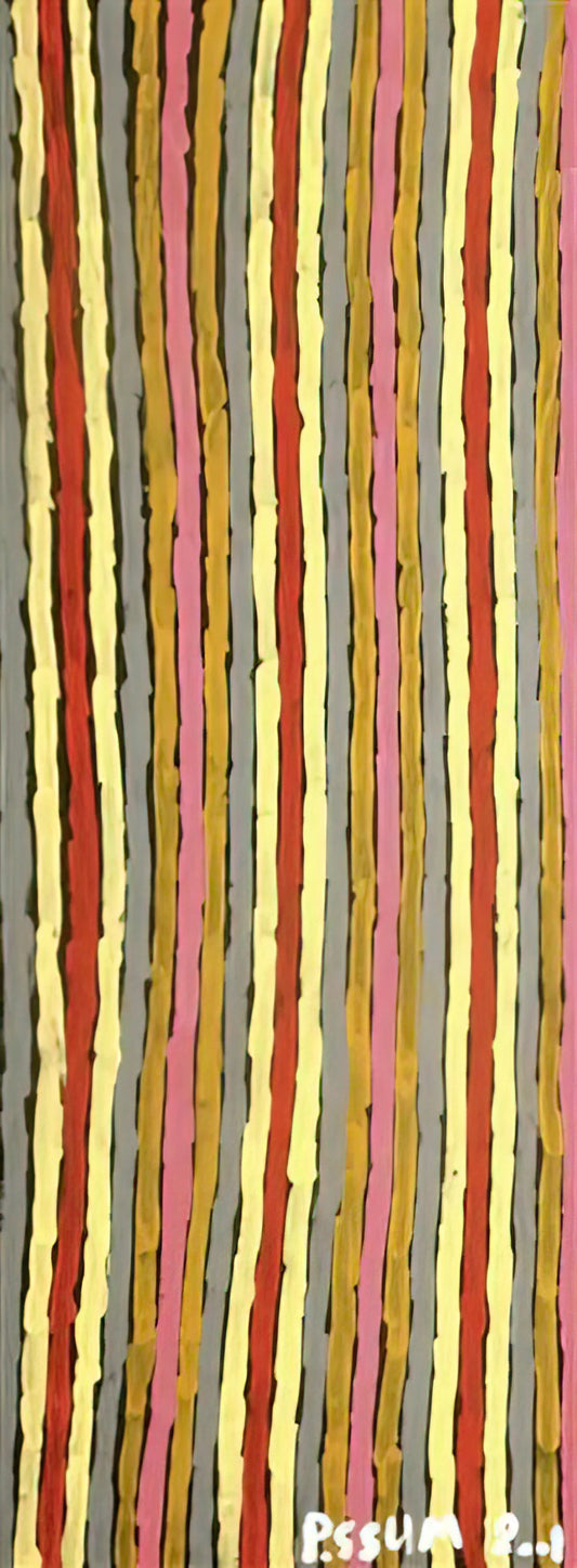 Clifford Possum Tjapaltjarri Framed Art Print: A Collector's Guide to Papunya Tula Masterpieces - Ceremonial Paint Floor Napperby - 2001 by Clifford Possum Tjapaltjarri