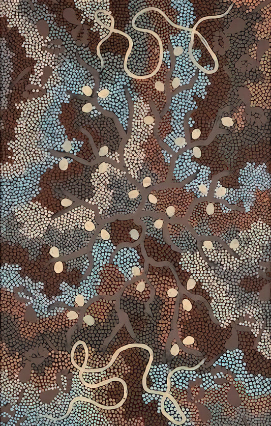 Clifford Possum Tjapaltjarri: The Visionary Artist Who Transformed Australian Art - Bush Tucker Dreaming - 1984 by Clifford Possum Tjapaltjarri