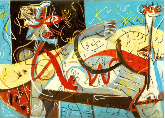 Convergence Pollock Print: A Definitive Guide to Jackson Pollock's Masterpiece - STENOGRAPHIC FIGURE by Jackson Pollock