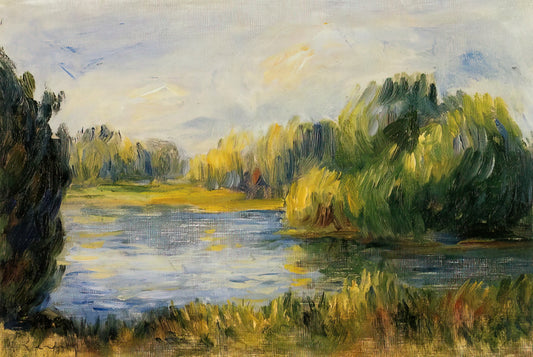 Cot Artist: The Enduring Allure of Pastoral and Rural Artistry - The Banks of the River by Pierre-Auguste Renoir