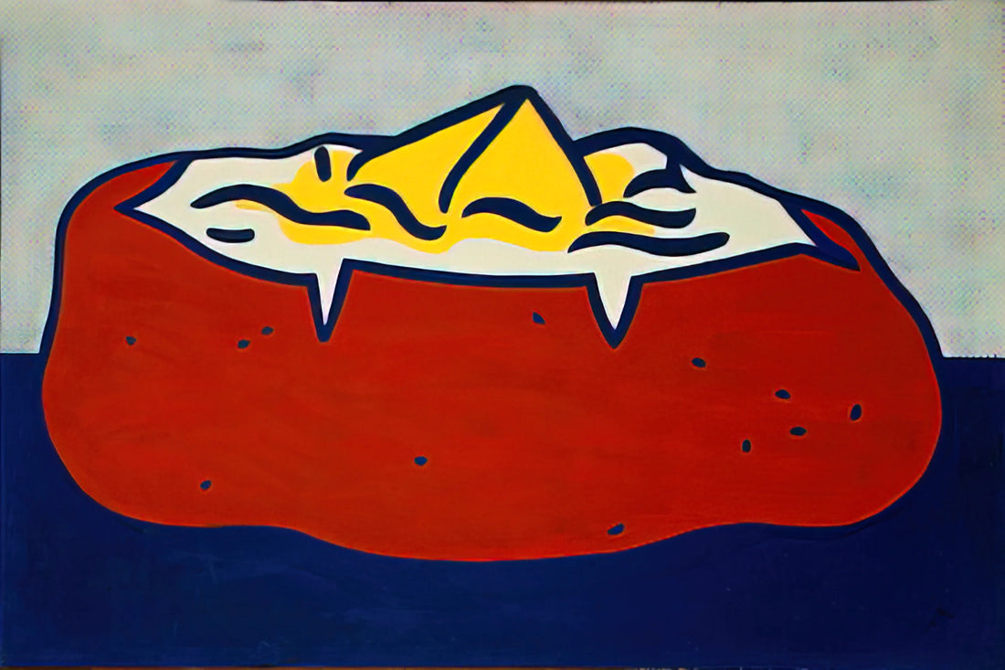 Cow Going Abstract: Decoding Roy Lichtenstein’s Pop Art Masterpiece - BAKED POTATO 1962 by Roy Lichtenstein