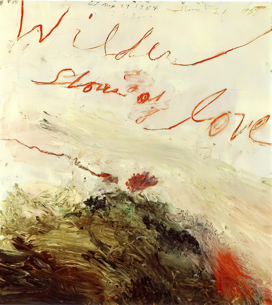 Cy Twombly's Blackboard Paintings: Deciphering the Poetic Chaos of a Modern Master - Wilder Shores of Love by Cy Twombly