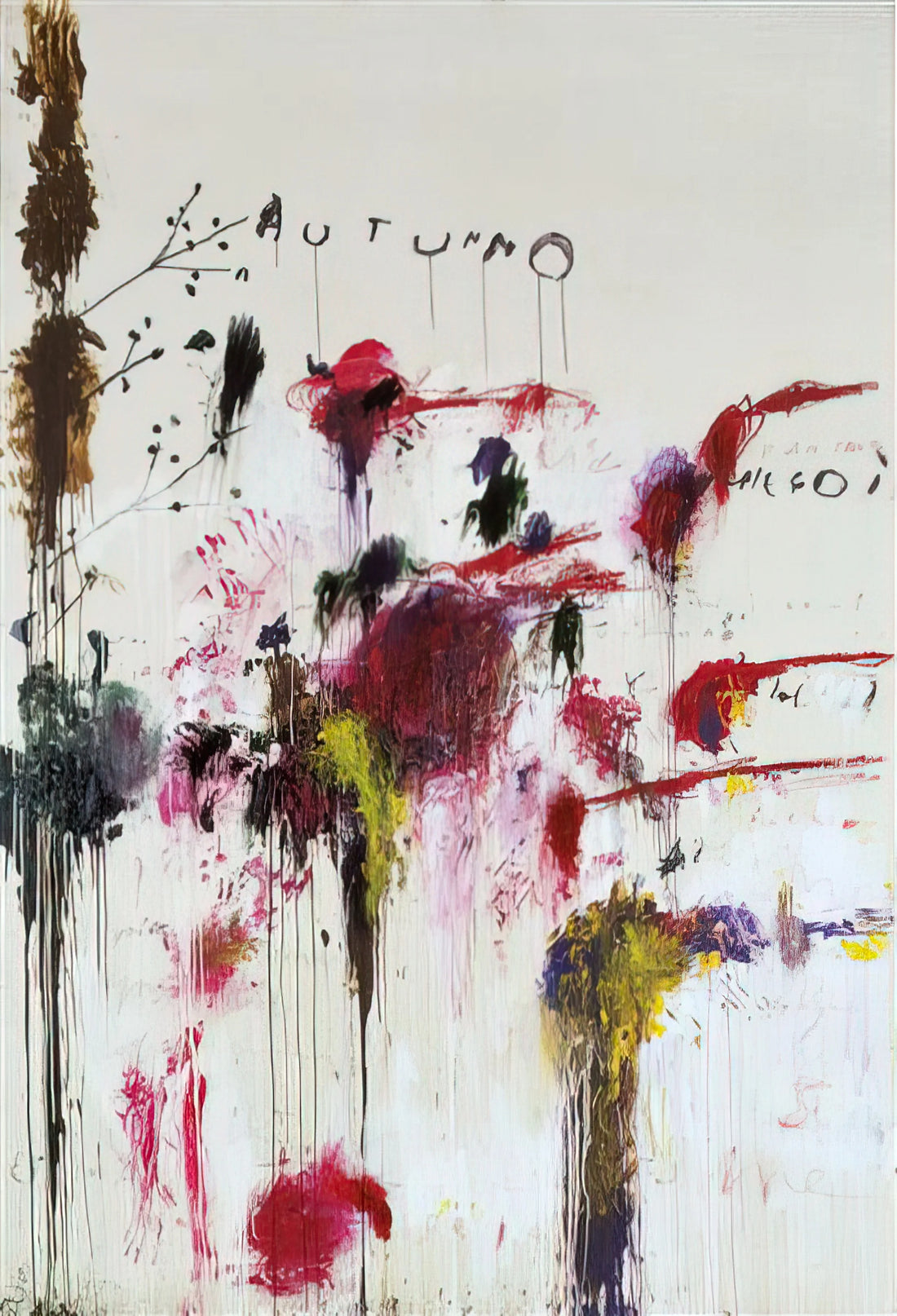 Cy Twombly's Blackboard Paintings: The Poetic Language of Erasure and Gesture - Quattro Stagioni II. Autunno by Cy Twombly