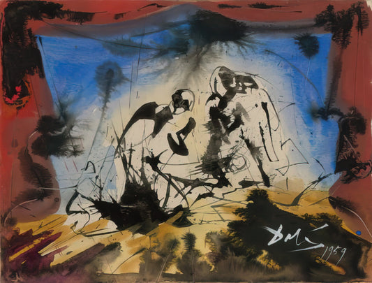 Dali Hidden Faces: Decoding the Surrealist Master's Optical Illusions - NATIVITY 1959 by Salvador Dali