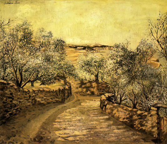 Dali Love: The Surrealist's Obsession with Desire, Memory, and the Feminine Form - THE LANE TO PORT LLIGAT WITH VIEW OF CAP CREUS by Salvador Dali