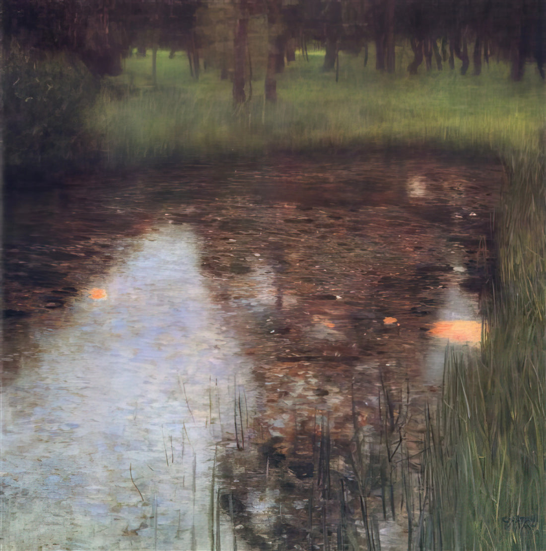 Diamond Painting Gustav Klimt: A Modern Craft Meets Art Nouveau Mastery - THE SWAMP 1900 by Gustav Klimt
