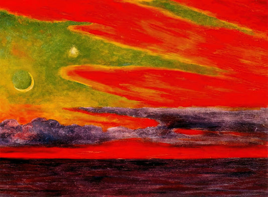Diego Rivera and El Día de los Muertos: Art, Culture, and Social Commentary - EVENING TWILIGHT AT ACAPULCO 1956 by Diego Rivera