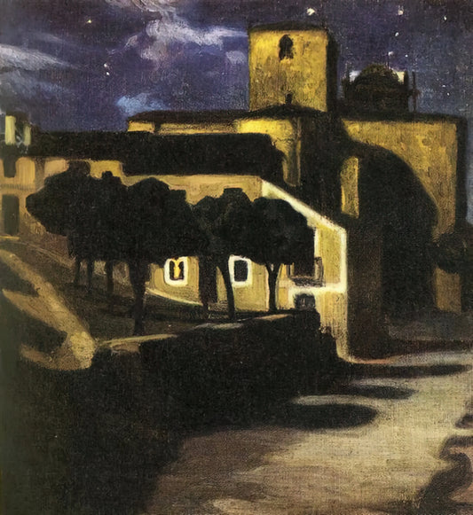 Diego Rivera at MoMA: A Revolutionary's Journey Through Modern Art - NIGHT SCENE IN AVILA 1907 by Diego Rivera