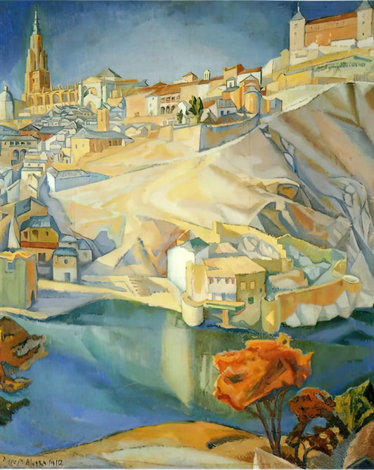 Diego Rivera at SFMOMA: A Curator's Guide to the Master's Legacy in San Francisco - VIEW OF TOLEDO 1912 by Diego Rivera